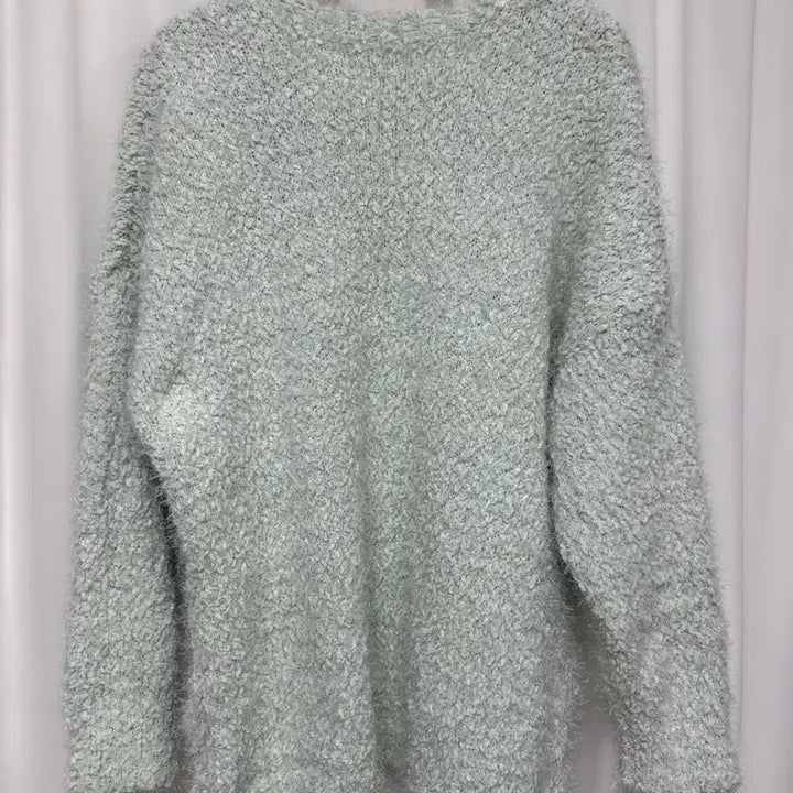 [BUNJANG] Mint Popcorn Knit Sweater / [새상품] 민트색 날개사 팝콘 니트