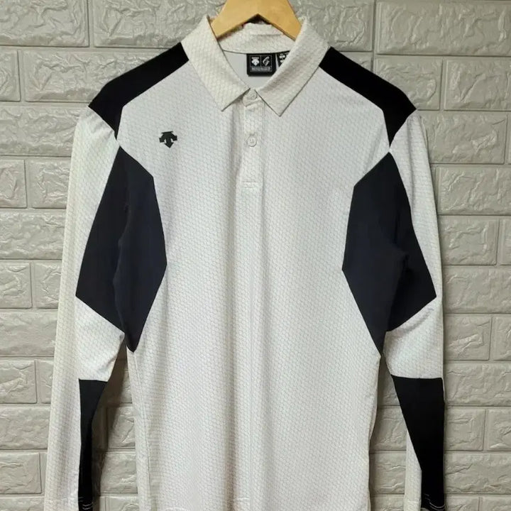 [BUNJANG] Descente Golf Hexagon Collar Polo Shirt / [100사이즈] 데상트골프 헥사곤 카라티