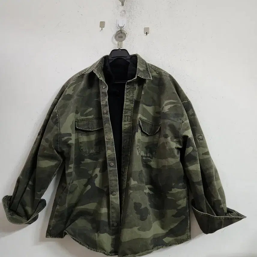 [BUNJANG] Camouflage Shirt Jacket / 카모플라쥬 남방 셔츠 자켓 스타일