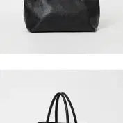 [SOLD OUT] 앤드로스 토트백 블랙 Cow Vegetable Belted Big Bag