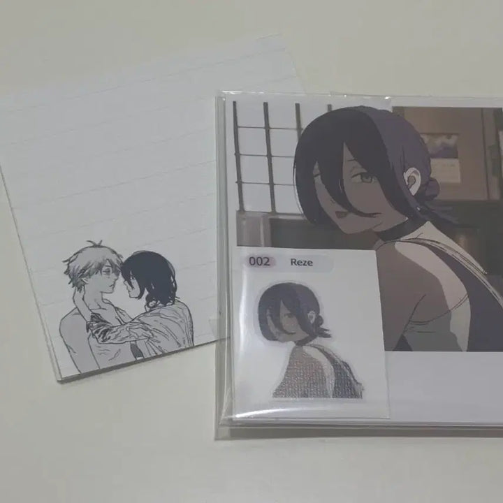 [BUNJANG] Chainsaw Man Reze Polaroid Photo Set / 체인소맨 레제 폴라로이드3장+띠부띠부씰3장+메모지10장