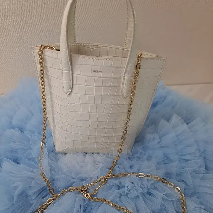 [BUNJANG] HERVE Croc Embossed Mini Tote Bag / HERVE(에르베) 크로커 엠보  미니  토트백