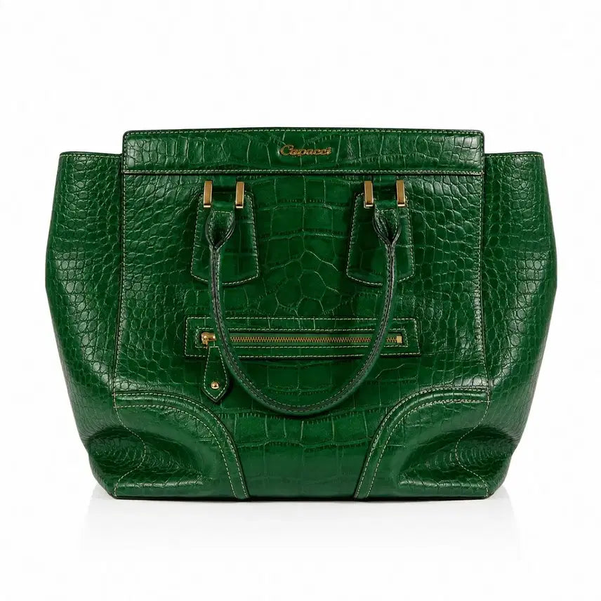 [BUNJANG] Capacci Crocodile-Patterned Leather Tote Bag / 악어가죽 토트백