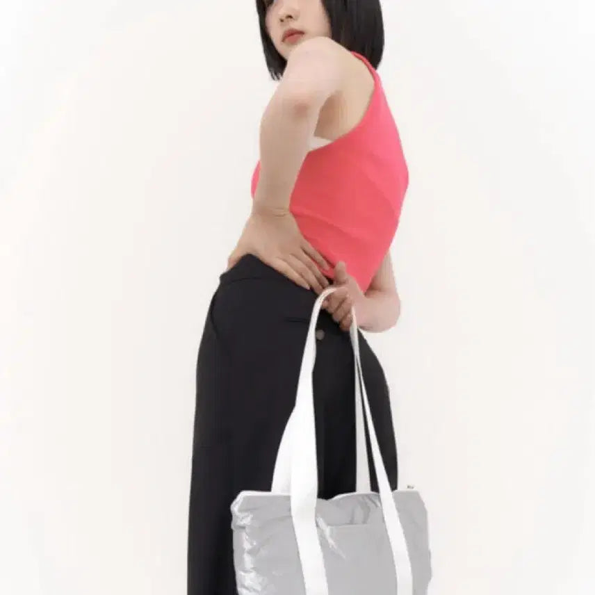 [BUNJANG] Peach Basket Market Shoulder Bag Silver / 피치바스켓마켓 숄더백 실버