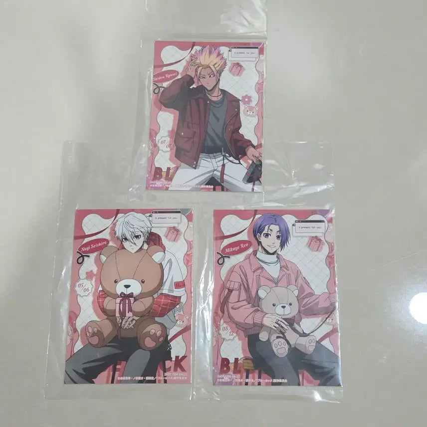 [BUNJANG] Blue Lock Valentine POB Photocard Postcard Set - Nagi, Reo, Isagi Yoichi / 블루록 발렌타인 특전 포토카드 엽서 나기 레오 시도류세이
