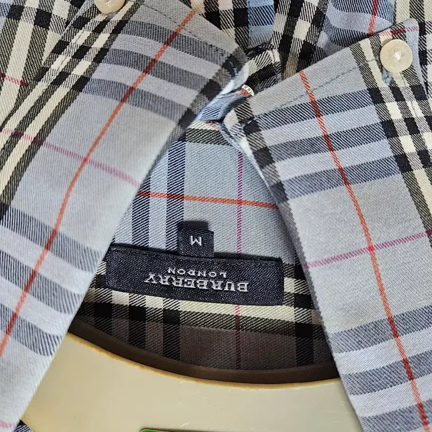 [BUNJANG] Blue Checkered Long Sleeve Shirt / 블루 체크 남방 긴팔 셔츠