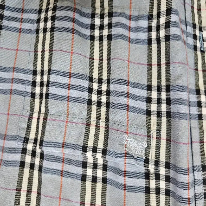 [BUNJANG] Blue Checkered Long Sleeve Shirt / 블루 체크 남방 긴팔 셔츠