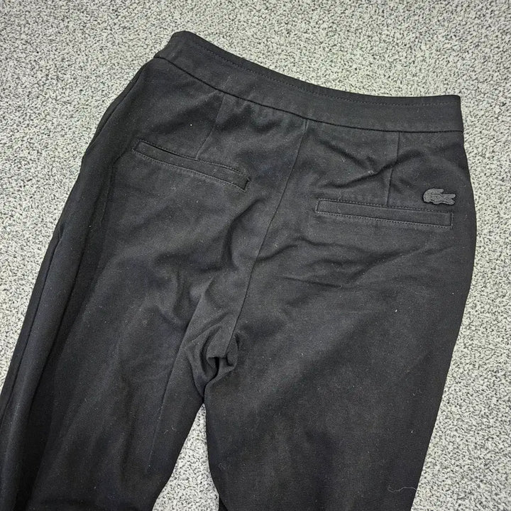 [BUNJANG] Lacoste Embroidered Logo Chino Pants / 34 라코스테 자수로고 블랙 치노 팬츠 0123Y2