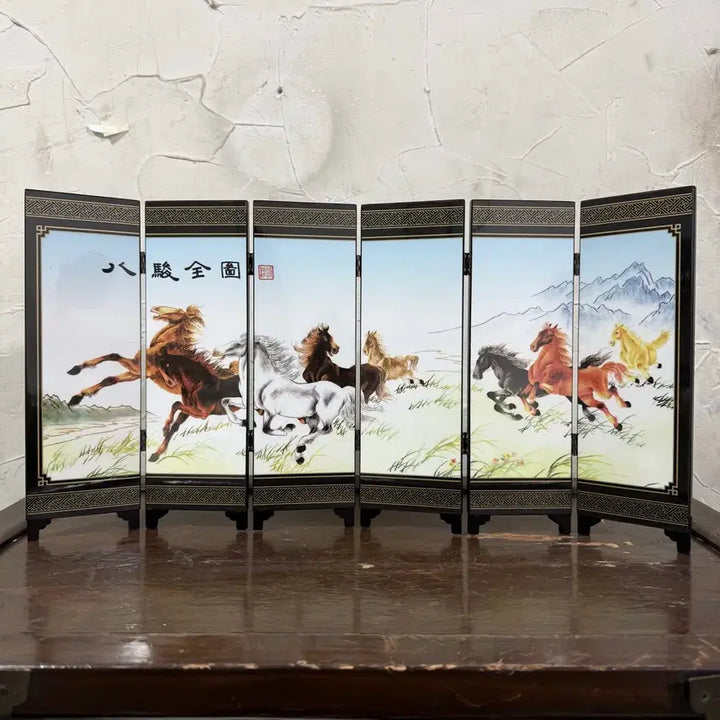 [BUNJANG] Folding Screen Mini Interior Decor Item / 미니 병풍 말 접이식 인테리어 소품 카페 스튜디오 샵 이자카야 사무실