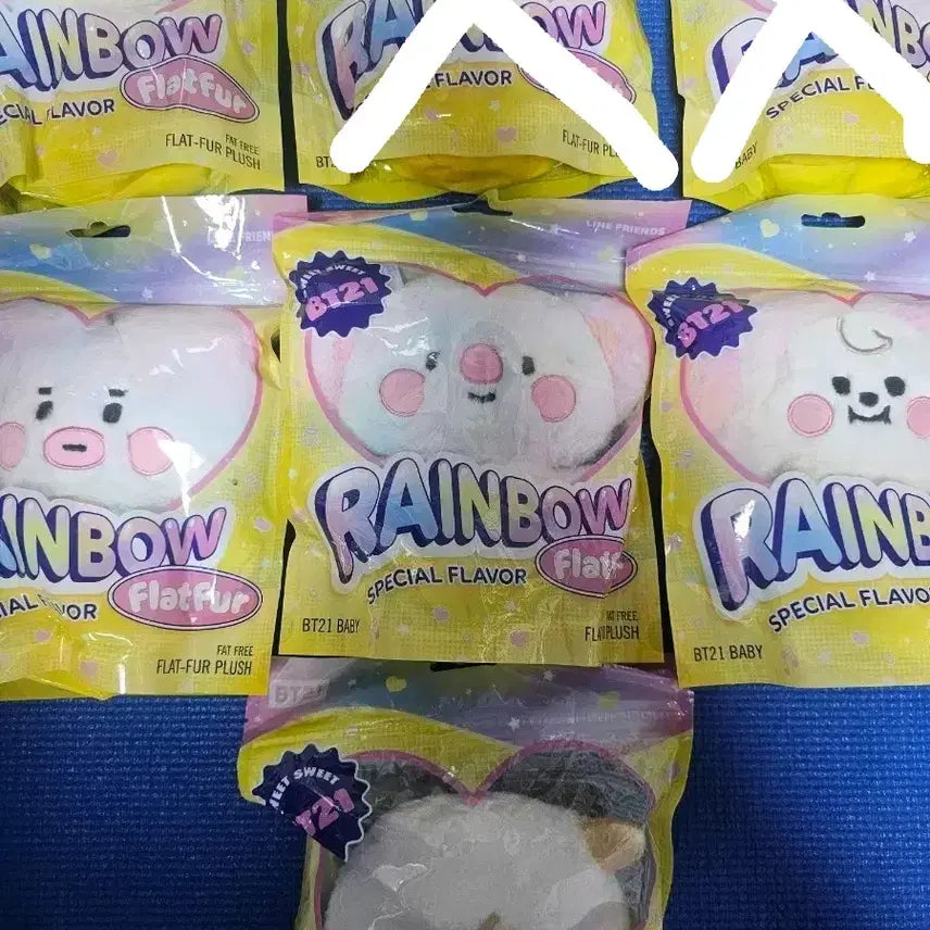 [BUNJANG] BT21 Rainbow Flatper Dolls Bundle Set / BT21 레인보우 플랫퍼 인형 7종 미개봉
