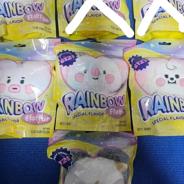 [BUNJANG] BT21 Rainbow Flatper Dolls Bundle Set / BT21 레인보우 플랫퍼 인형 7종 미개봉