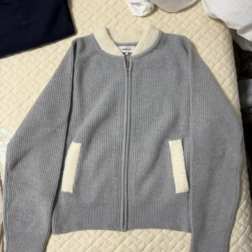 [BUNJANG] Beanpole Knit Zip-up Jacket / 빈폰 니트집업