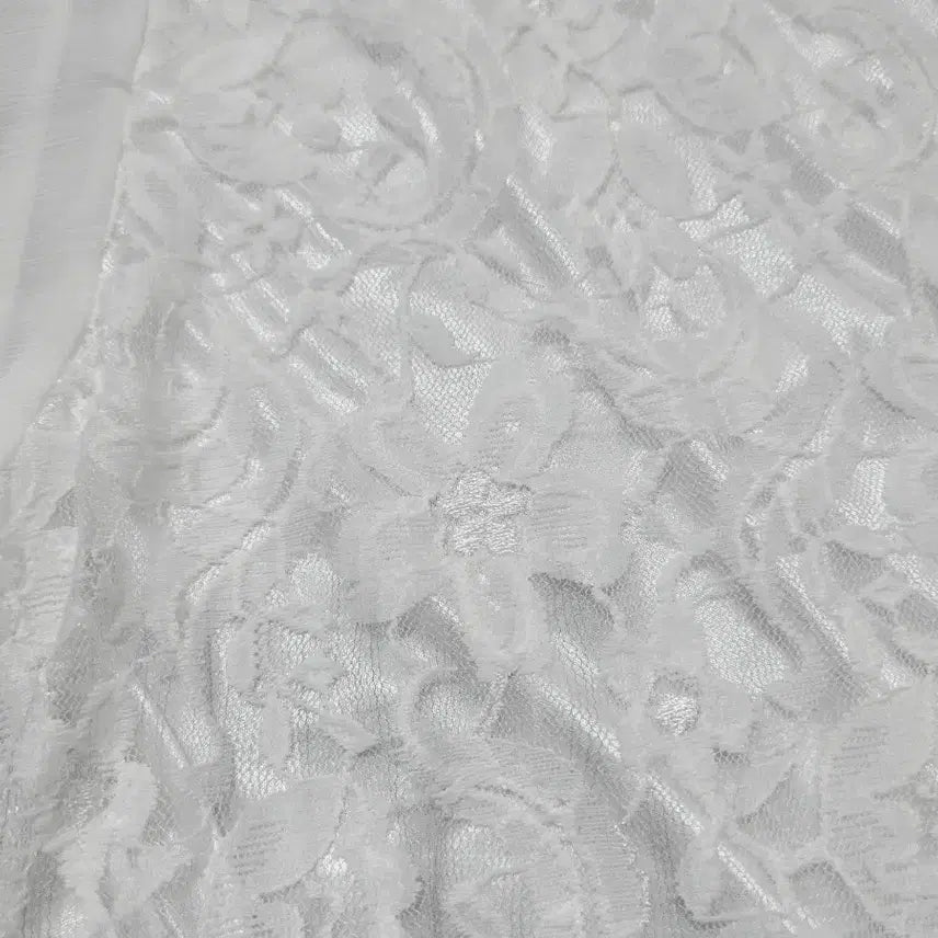 [BUNJANG] White Lace Chiffon Dress / 55 여성 원피스 레이스 쉬폰 원피스 화이트 흰색 원피스