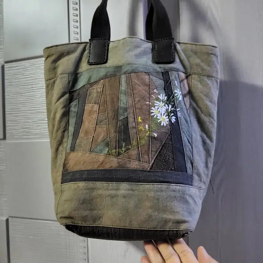 [BUNJANG] Natural Dyed Patchwork Tote Bag / 천연염색  토드백