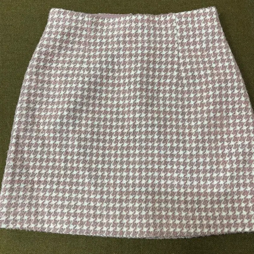 [BUNJANG] Athe Pink Houndstooth Mini Skirt Size 36 / athe아떼 핑크 하운드투스 스커트 치마 36