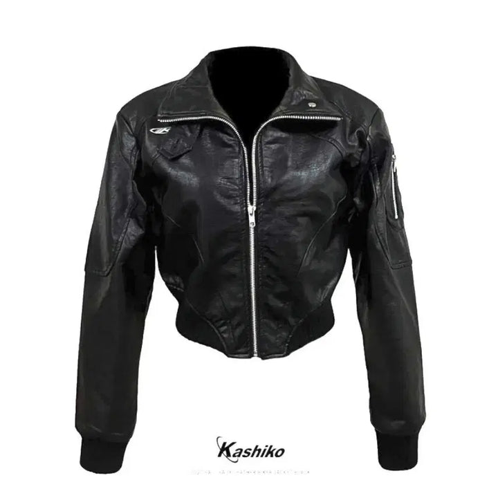 [BUNJANG] Kashiko Faux Leather Biker Jacket / 카시코 kashiko FAUX LEATHER BIKER JACKET