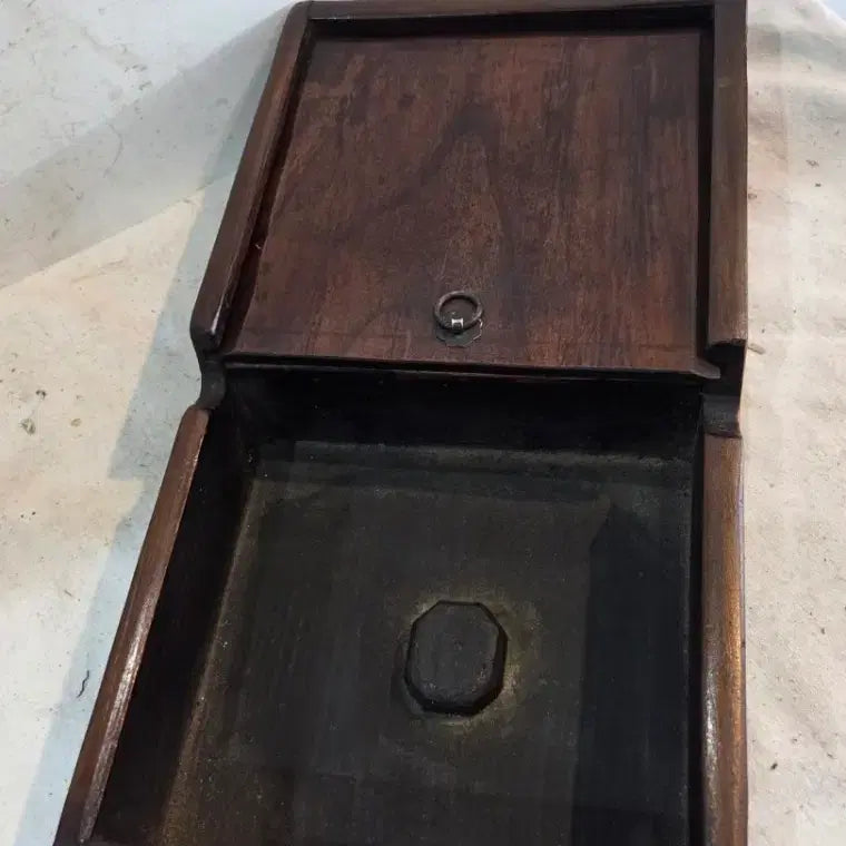 [BUNJANG] Antique Korean Aristocrat House High-Grade Tobacco Box and White Brass Pipe Set / 옛날 양반집 고급 ㄷ배함과 백동 곰방대