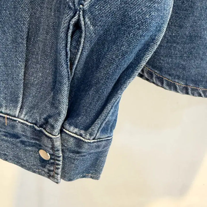 [BUNJANG] 똑딱 단추 데님 셔츠 / 똑딱 단추 데님 셔츠
