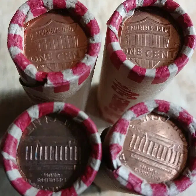 [BUNJANG] US Lincoln Penny 1 Cent Coin Bundle / 옛날돈 미국 링컨페니 1센트 24롤일괄