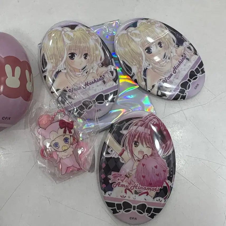 [BUNJANG] Shugo Chara! Chinese Kuze G Prize Can Badge Set (Seri, Rui,amu) / 캐릭캐릭 체인지 중국 쿠지g상 캔뱃지 세라 루이