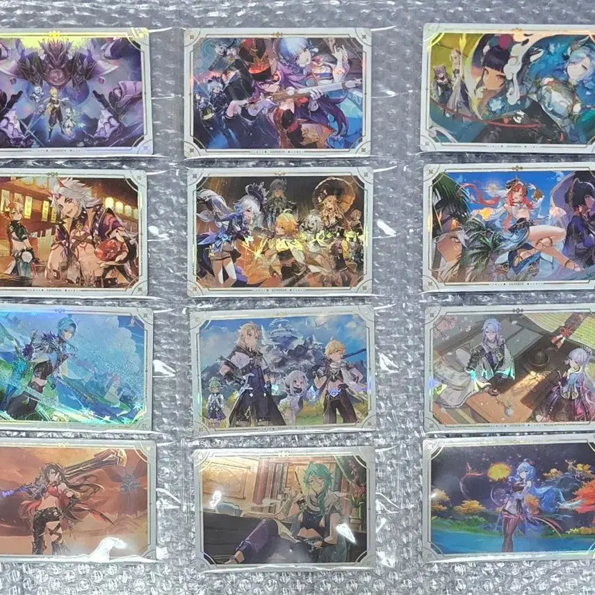 [BUNJANG] Genshin Impact Wafer Seal Complete Set (12 Types) / [12종 일괄] 미개봉 원신 웨하스씰 팝니다
