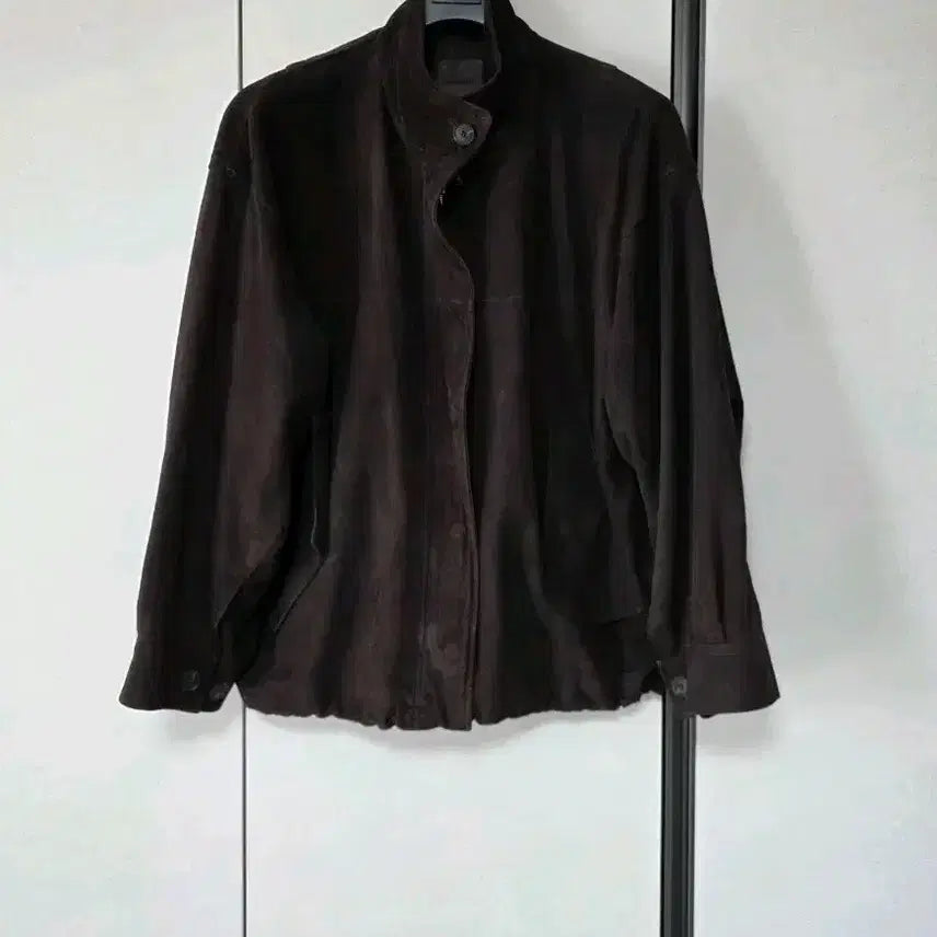 [BUNJANG] VERDEMAR Suede High-Neck Oversized Jumper / VERDEMAR 스웨이드 하이넥 오버핏 점퍼 딥브라운