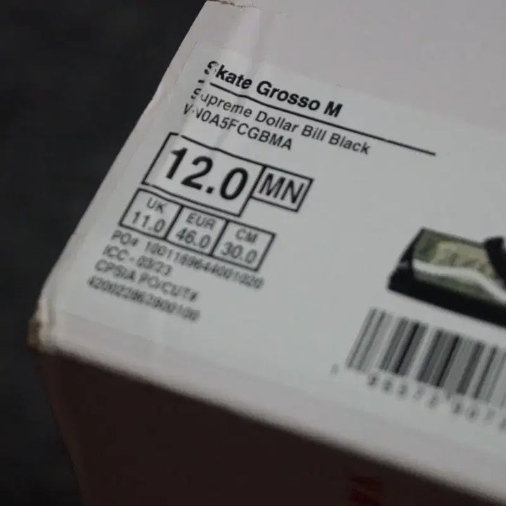 [BUNJANG] Vans Supreme Skate Grosso Mid Dollar Black Sneakers / (300) 반스 X 슈프림 23SS 스케이트 그로소 미드 달러 블랙