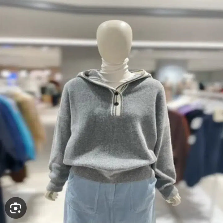 [BUNJANG] Studio Tomboy Hooded Knit Pullover Navy / 스튜디오 톰보이 후드니트 풀오버 네이비 (상태좋음)