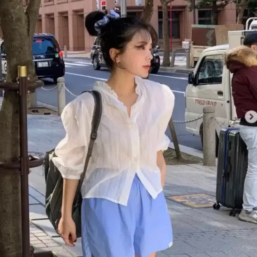 [BUNJANG] Without Summer Marni Blouse / 위드아웃썸머 마르니 블라우스