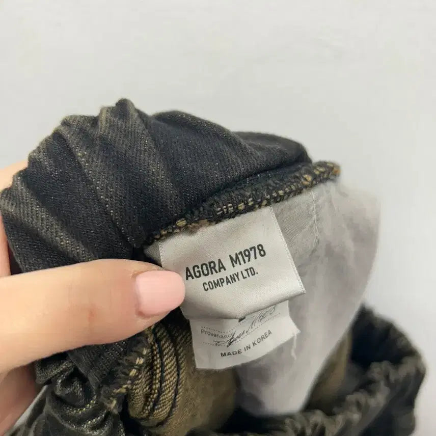 [SOLD OUT] 아고라 남성 버뮤다 대님 워싱 팬츠 M