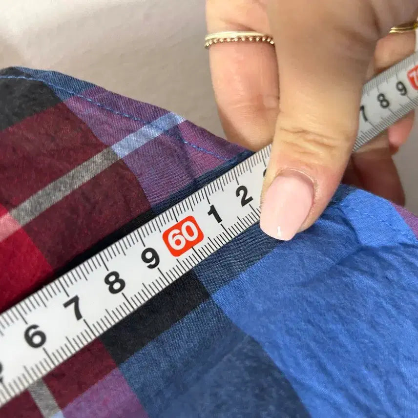 [BUNJANG] Beanpole Blue/Red Checkered Shirt (Women&