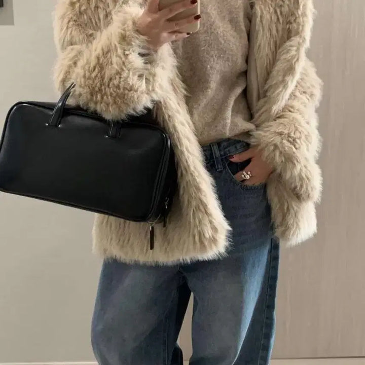 [BUNJANG] 302 Showroom Faux Fur Jacket / 302 쇼룸 퍼자켓 32만원 -> 9만원
