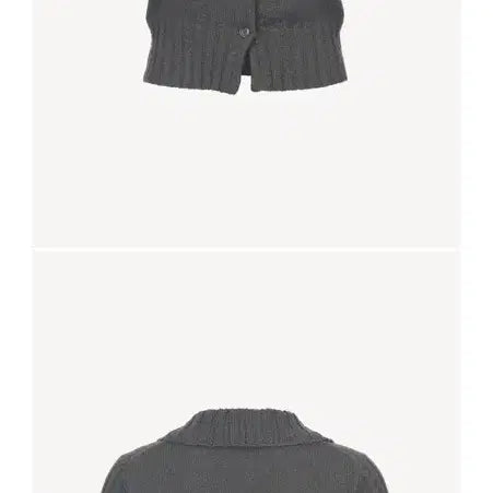 [BUNJANG] General Idea Terry Half Cardigan (Charcoal) / 제너럴아이디어 테리하프 가디건(차콜)