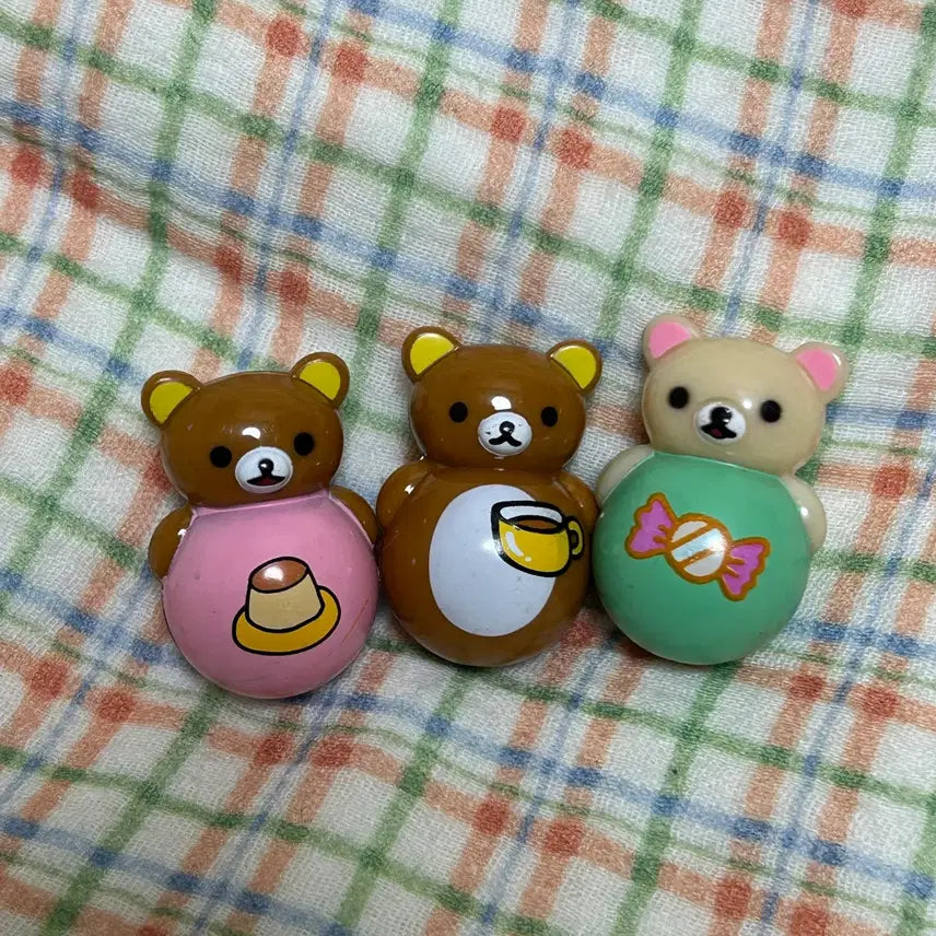 [BUNJANG] Rilakkuma Korilakkuma Vintage Tumbler Figurines / 리락쿠마 코리락쿠마 고전 오뚝이 오뚜기 피규어