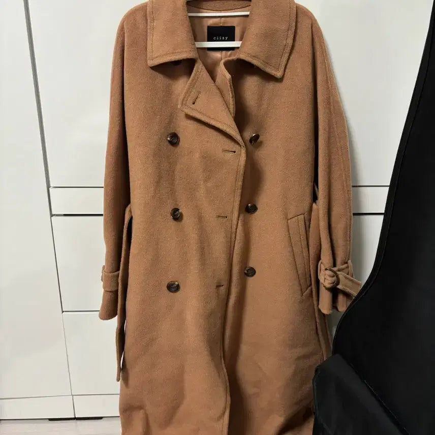 [BUNJANG] Camel Double Long Coat (M) / 카멜 더블 롱 코트 m