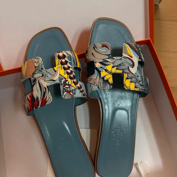 [BUNJANG] Hermès Silk Oran Slippers / 에르메스 실크 오란슬리퍼