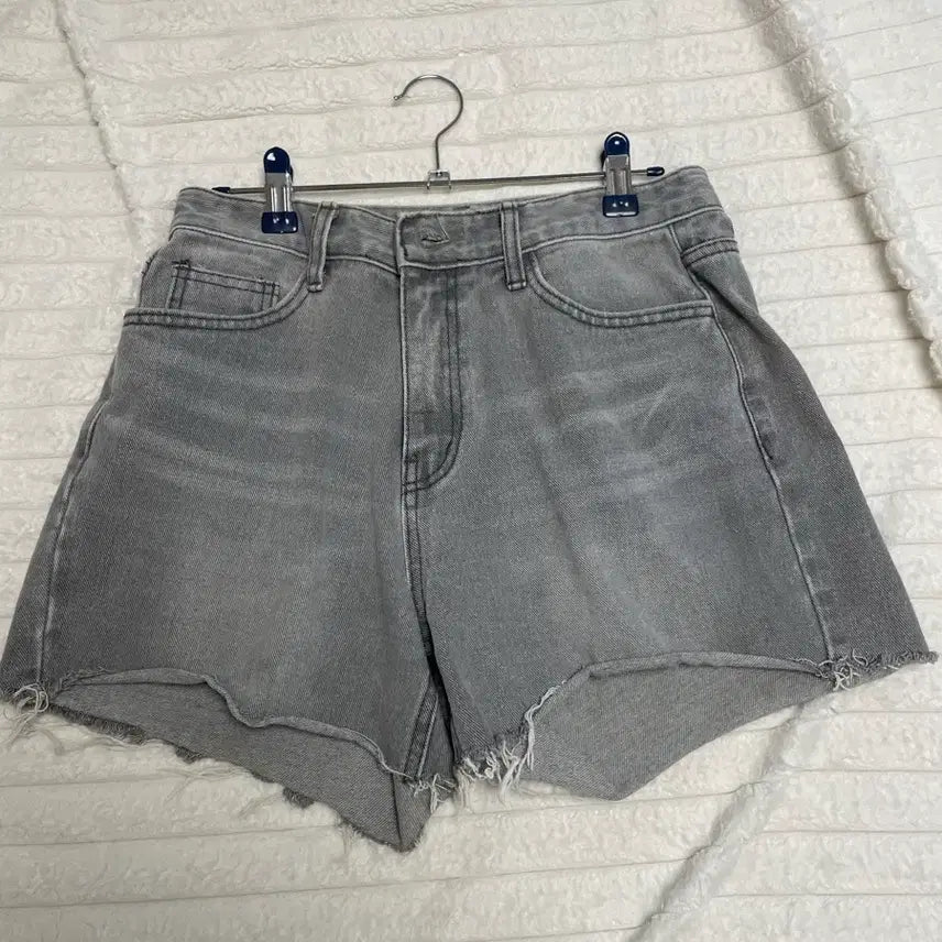 [BUNJANG] Denim Cut-off Shorts / 데님 반바지 회색 컷오프 숏팬츠