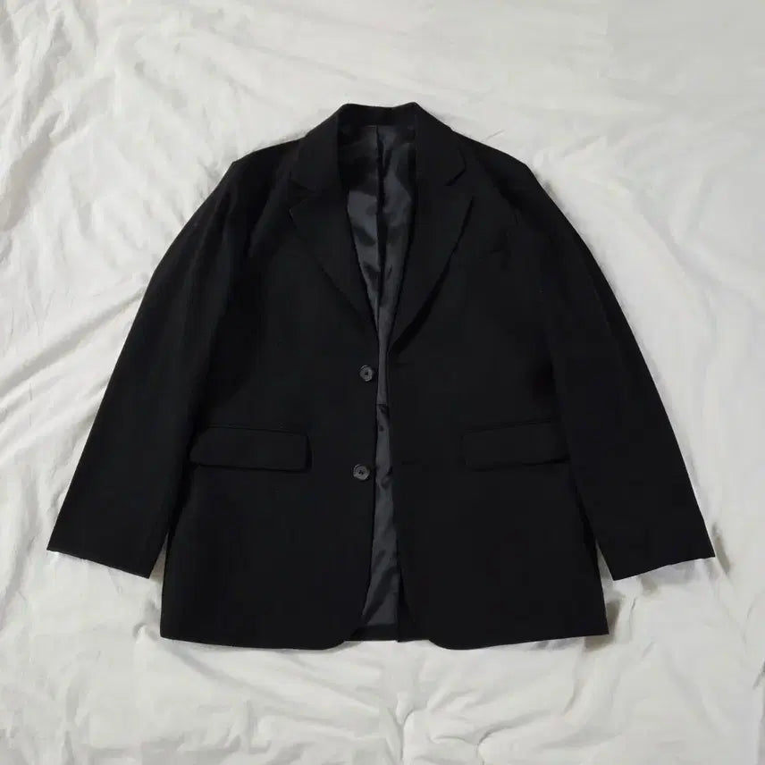 [BUNJANG] Lofi Black Basic Blazer Jacket / 로파이 블랙 기본 블레이저 자켓