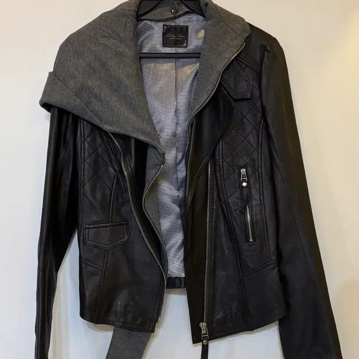 [BUNJANG] City Gee Leather Jacket / City Gee 후드 가죽 자켓 55
