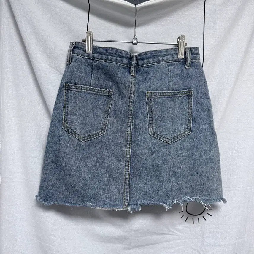 [BUNJANG] Vintage Denim Mini Skirt / 청데님 빈티지 단추포인트 미니스커트 데님치마 청치마 여름치마