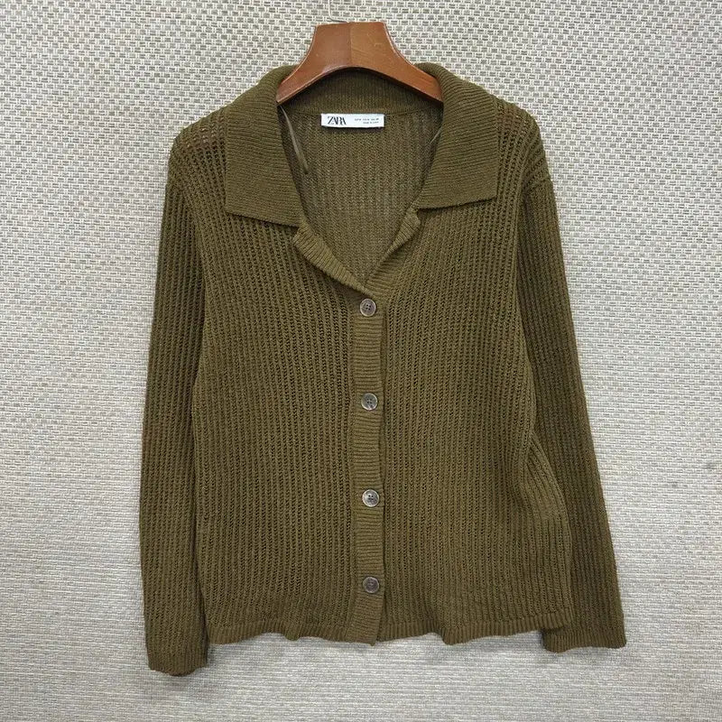 [BUNJANG] 자라 ZARA 캐주얼 그물 니트 가디건 M A07726 / 자라 ZARA 캐주얼 그물 니트 가디건 M A07726