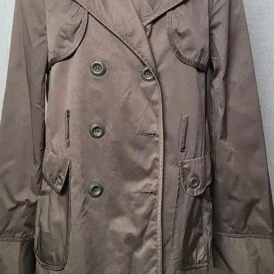 [BUNJANG] Brown Double-Button Trench Coat / 브라운 더블 버튼 트렌치 코트 66