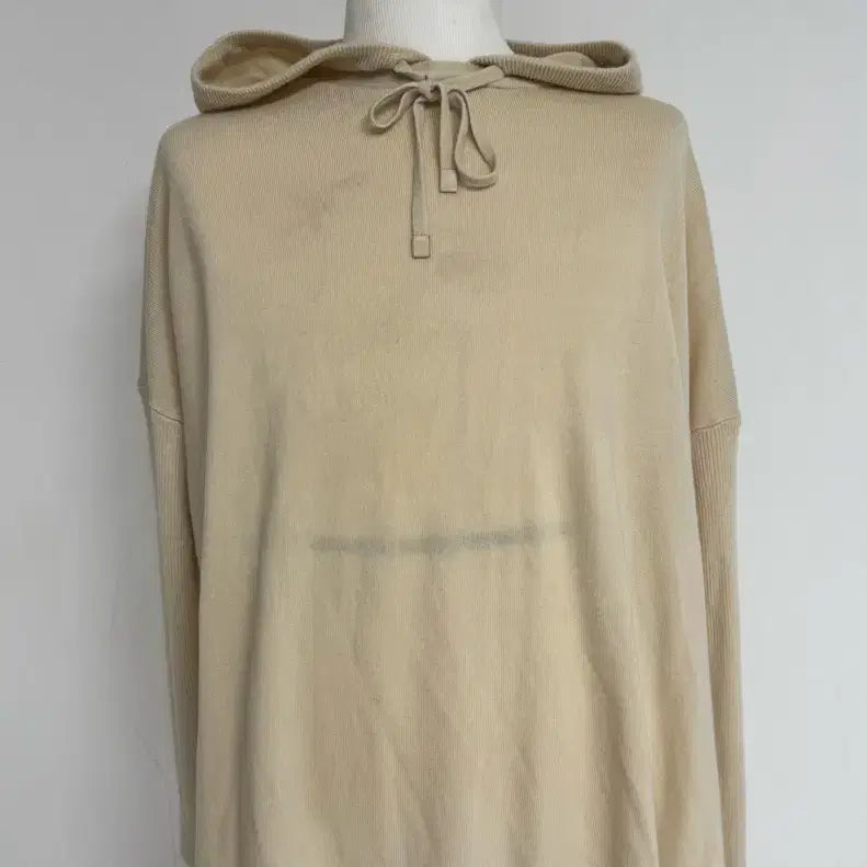 [BUNJANG] Ivory Hooded Knit Top / 아이보리색 후드 니트 탑