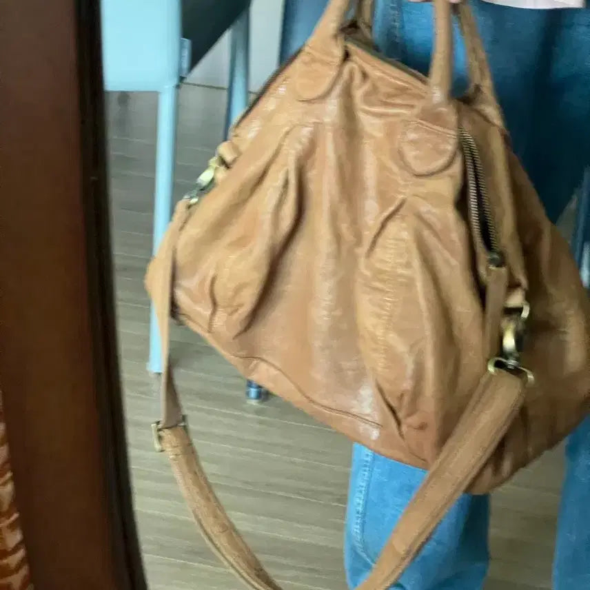 [BUNJANG] Leather Tote Bag / 가죽 토트백