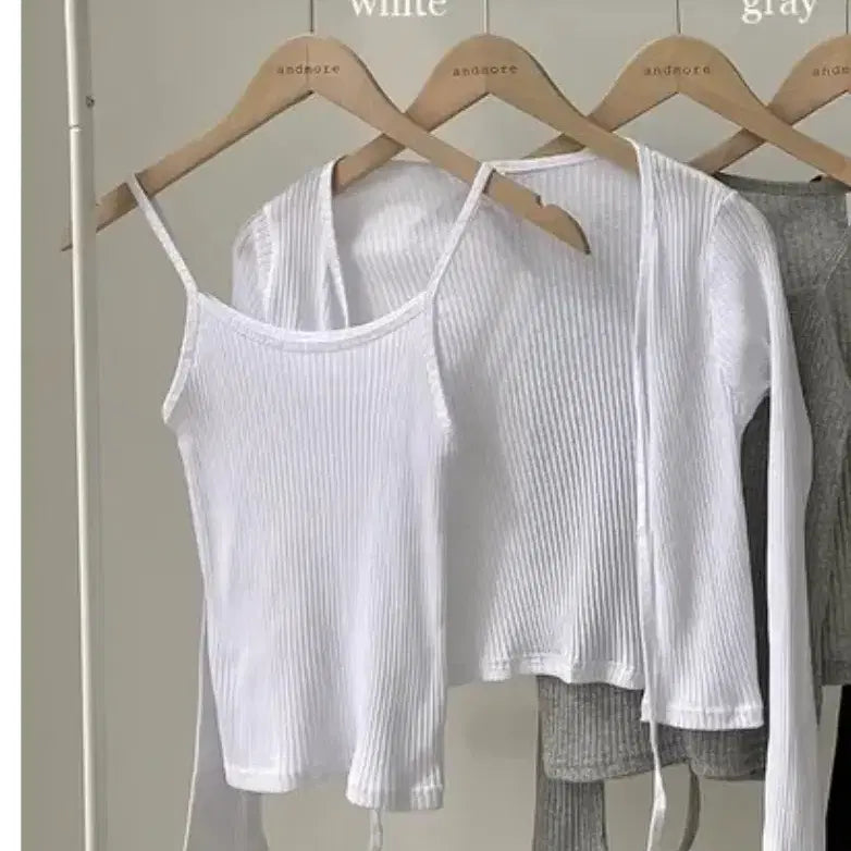[BUNJANG] Sleeveless Cardigan Set / 나시가디건세트