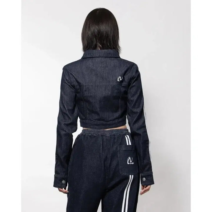 [BUNJANG] NERDY Cropped Denim Jacket (Size S) / 널디 NERDY 크롭 데님 자켓 S 새상품급