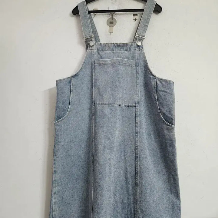 [BUNJANG] Denim Long Overall Dress / 청 데님 멜빵 롱 원피스