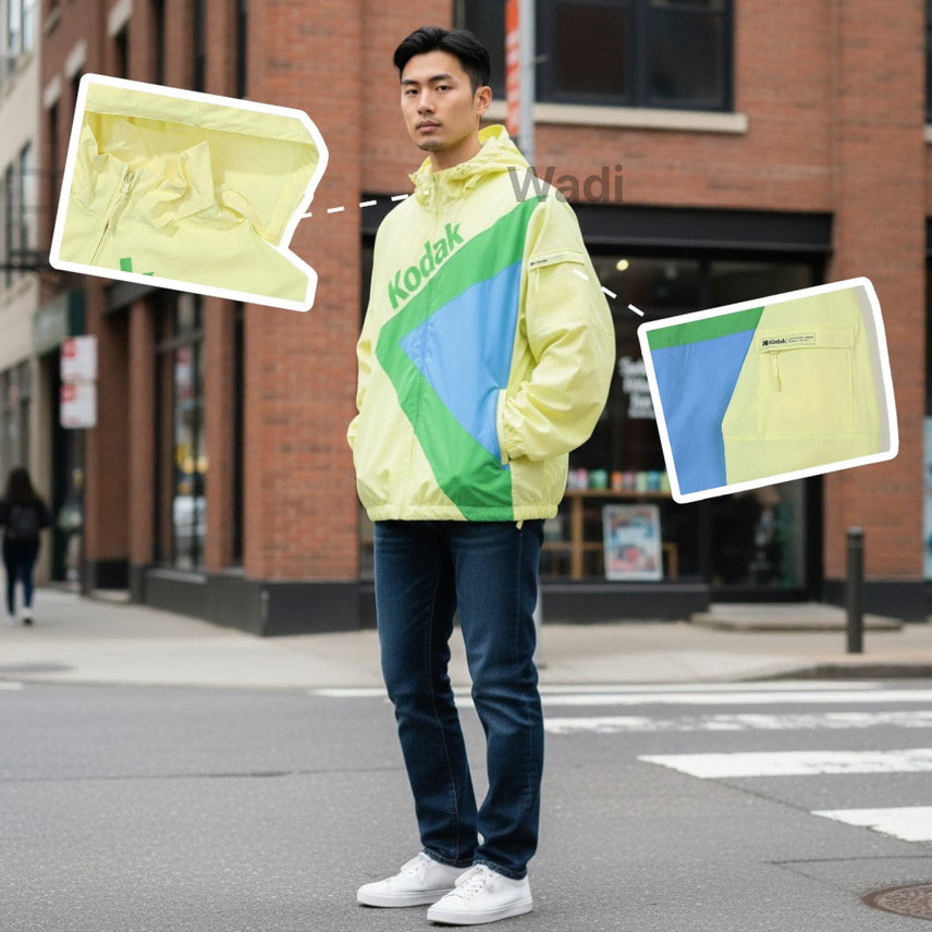 [BUNJANG] Kodak Stand-Neck Jacket Lime / [코닥] 케이 스탠넥 자켓 라임
