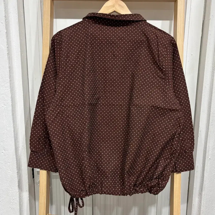 [BUNJANG] Button Dot String Long Sleeve T-Shirt / [새상품] 버튼 도트 스트링 긴팔티