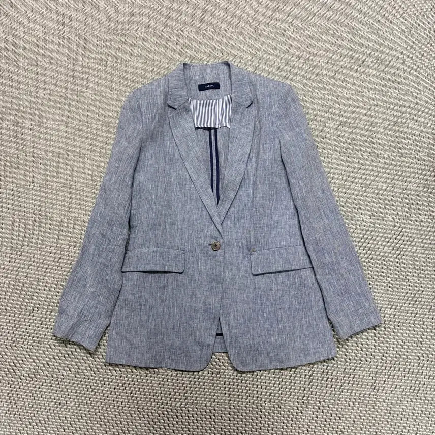 [BUNJANG] Hazzys Mélange Blue Linen Jacket / (90)헤지스 멜란지블루 린넨자켓